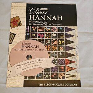 Electric Quilt Software - Dear Hannah CD-Rom NIB, Unopened